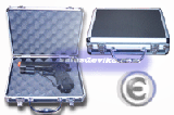 HFC 12" CHROM DELUXE EXTRA WIDE PISTOL GUN CASE