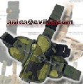 Special Force Quick Draw Tactical Thigh Holster w/ Drop Leg Panel (Woodland Camo / Left Leg)
