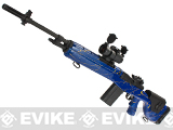 G&P M14 Socom-16 DMR Custom Airsoft AEG Sniper Rifle w/ Red Dot Scope - Navy Blue