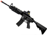 Evike Custom G&G Blowback Full Length Carbine Combat Machine Airsoft AEG with CRANE Stock (M1 RIS / Black)