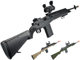 AGM M14 Full Size Airsoft Spring Powered Sniper Rifle + Red Dot (Color: Black)