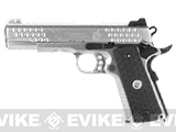WE Full Metal Custom 1911 Knighthawk Airsoft Gas Blowback Pistol - Silver WE Full Metal Custom 1911 Knighthawk Airsoft Gas Blowback Pistol - Silver