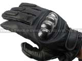 z Matrix Carbon Knuckle Leather Combat Gloves - Size: S