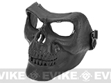 z Cacique Plastic Skull Face Shield - (Black)