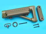 G&P Marine Battery Stock (Shorty) for Airsoft M4/M16 Series. (OD)
