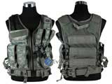 Deluxe Spec. Force Cross Draw Tactical Vest w/ Built In Holster & Mag Pouches (ACU)