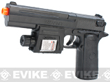 Lancer Tacitcal Ukarms P664A Airsoft Spring Pistol with Laser and Red Blue Green LED Lights Lancer Tacitcal Ukarms P664A Airsoft Spring Pistol with Laser and Red Blue Green LED Lights