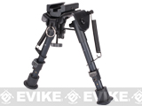 Evike.com Real Steel Grade Retractable Harris Type Bipod (Barrel, RIS and Stud Sniper Mount)