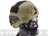 Matrix Mich 2000 Helmet w/ NVG Mount & Side Rail For Airsoft - Tan
