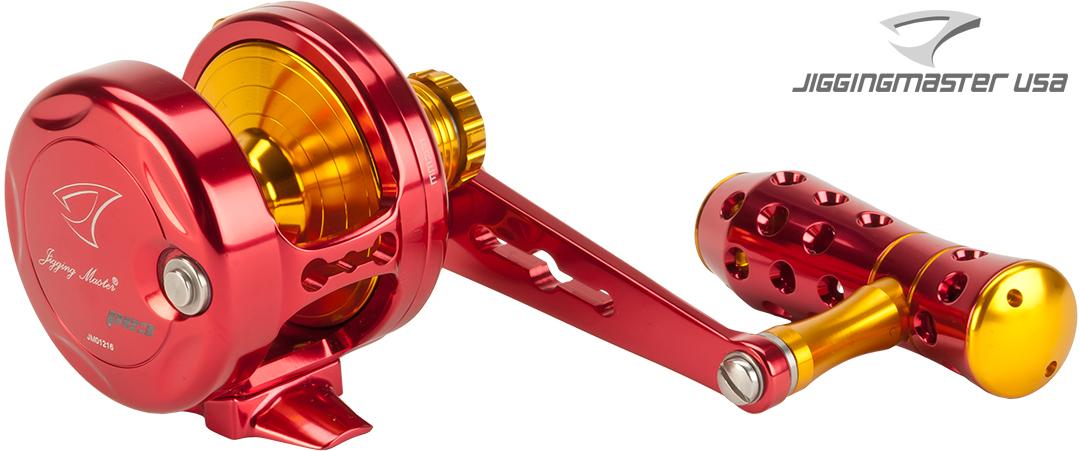Jigging Master Monster Game High Speed Fishing Reel (Color: Red-Gold / PE2  / Left Hand)
