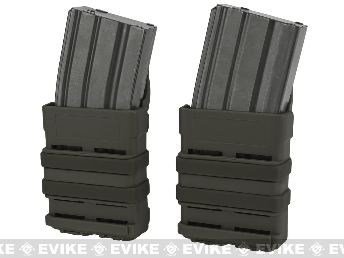 Matrix High Speed MOLLE Compatible Airsoft M4 Mag Carrier Set of 2 OD