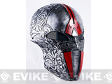 Evike.com R-Custom Fiberglass Wire Mesh "Acolyte Type 2.5" Mask - Silver / Red