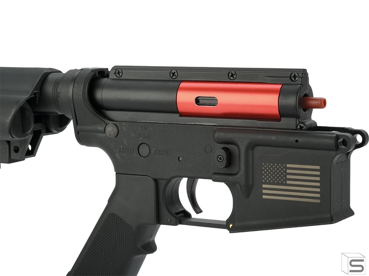 Evike AEG Rifle w/ G3 Micro-Switch Gearbox Matrix Sportsline Airsoft Black RIS M4 RIS 8 Stubby 