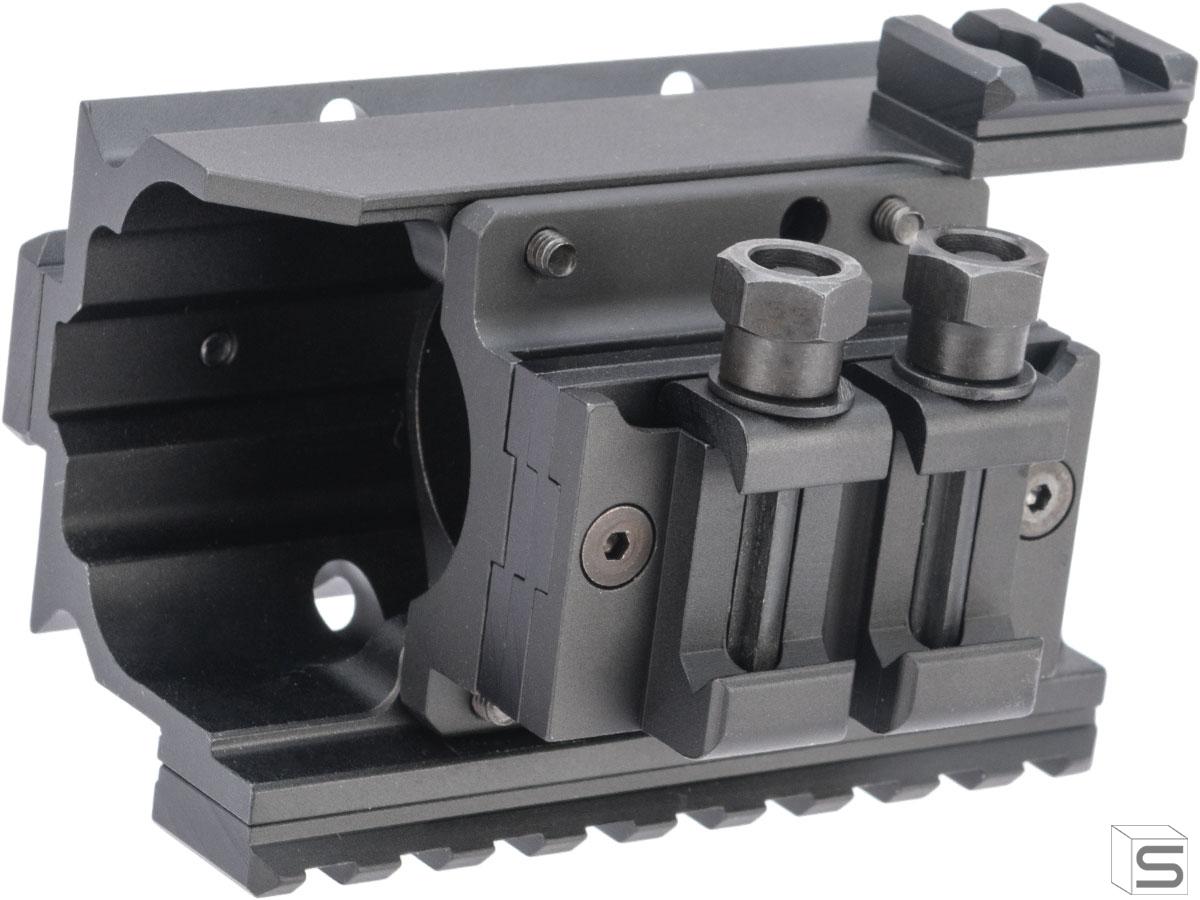 G&P 30mm Height Adjustable Sniper Scope Mount w/ Railed Hood for Rifle