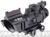 AIM Dual-Rail 4x32 Illuminated Compact Scope with Fiber Optics Sight / Rapid Ranging Reticle AIM Dual-Rail 4x32 Illuminated Compact Scope with Fiber Optics Sight / Rapid Ranging Reticle