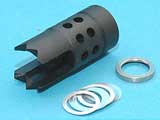 Full Metal Rebar Cutter Type M4 / M16 Steel Airsoft AEG Flashhider (14mm- / Anti-Clockwise)