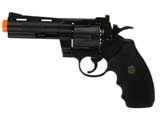 z SoftAir Licensed Colt Python Gas Revolver w/ Trade Mark - 4" Barrel (Black)