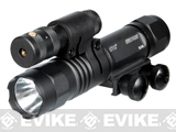 UTG LED Weapon Flashlight and W/E Adjustable Red Laser Combo, 10 Positions UTG LED Weapon Flashlight and W/E Adjustable Red Laser Combo, 10 Positions
