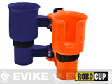 The RoboCup Portable Beverage Caddy (Color: Navy Orange)