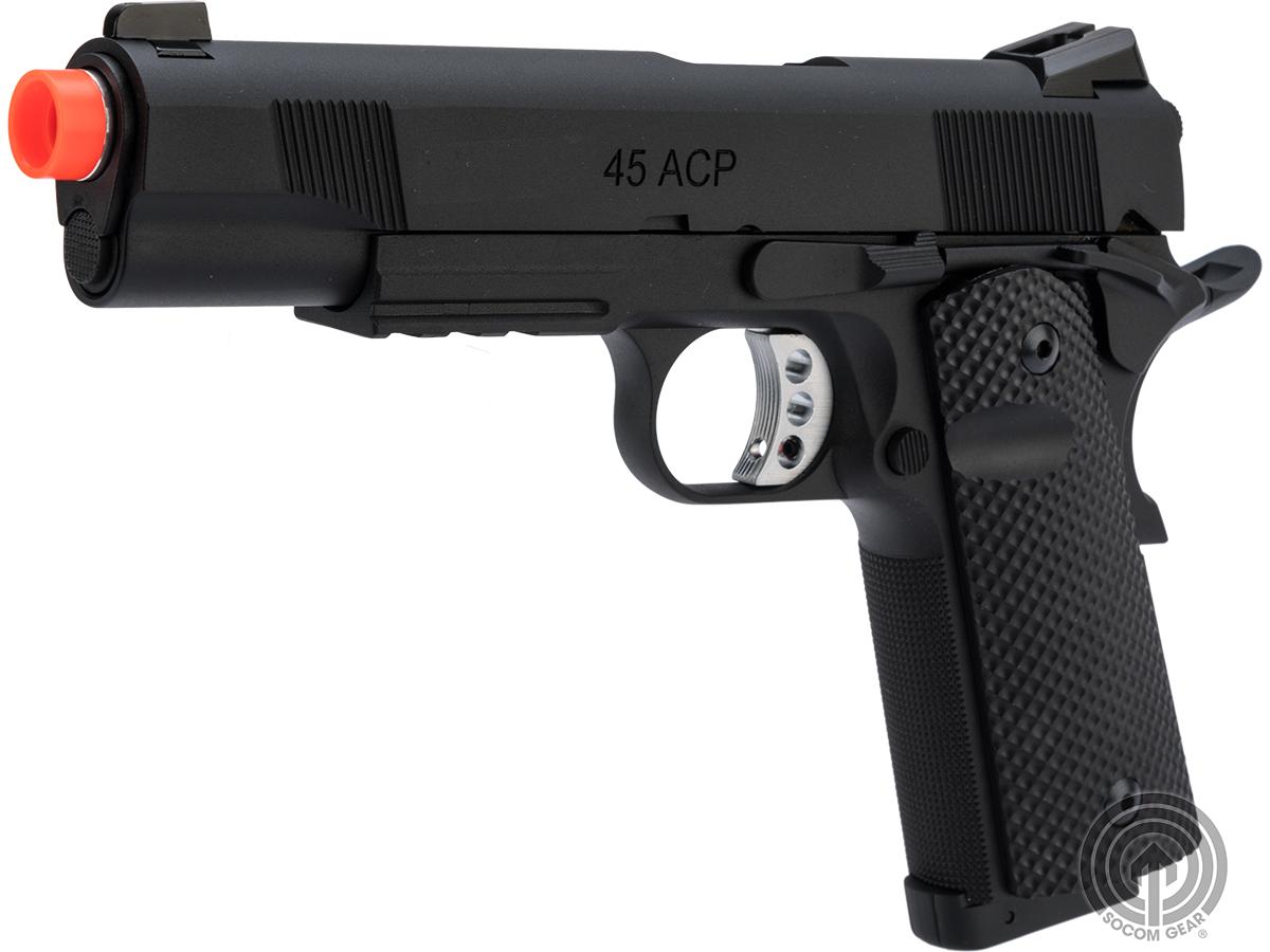 SOCOM Gear Les Baer Licensed Ultimate Recon 1911 Airsoft GBB Pistol by KJW (Model: Diamond Grip / Green Gas)