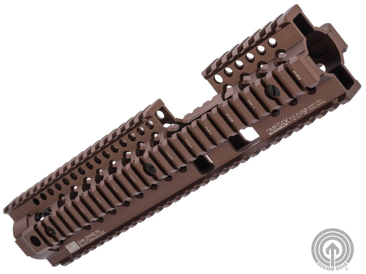 Daniel Defense Licensed Omega X Rail System for Airsoft AEG by Madbull (Color: Dark Earth / 12 / LW)