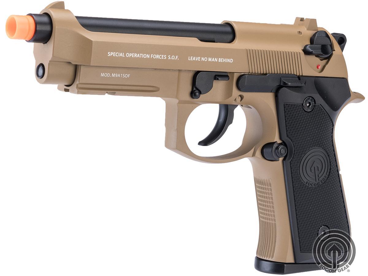 Socom Gear WE M9A1 SOF Gas Blowback Airsoft Pistol (Color: Desert)