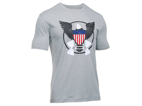 Under Armour Men's UA USA Eagle T-Shirt - Grey (Size: X-Large)