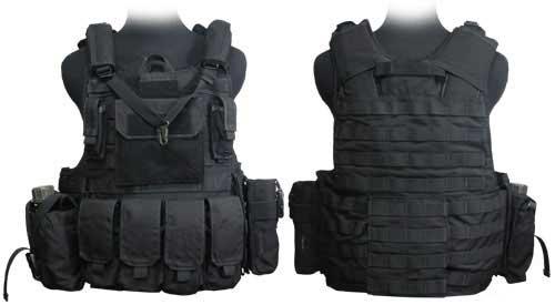 Phantom Gear Marine Force Recon Tactical Vest Full Set (Color: Black / XL)