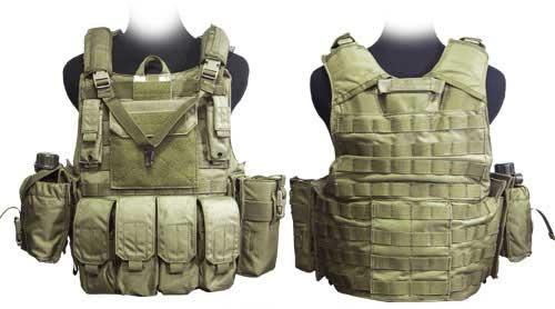 Phantom Gear Marine Force Recon Tactical Vest Full Set (Color: Dark Tan / Large)