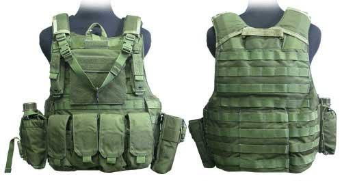Phantom Gear Marine Force Recon Tactical Vest Full Set (Color: OD Green / Large)