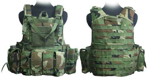 Phantom Gear Marine Force Recon Tactical Vest Full Set (Color: Woodland Camo / Large)