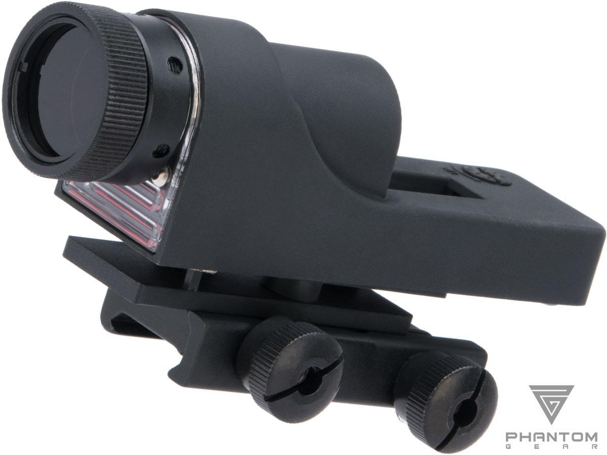 Phantom Gear HD-17 Solar Powered Red Dot w/ Low Glare Tinted Lens (Color: Black)