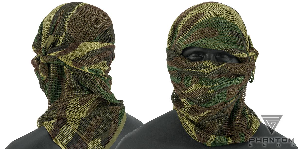 Phantom Gear Perforated Battle Sized Sniper Veil (Color: Woodland ...