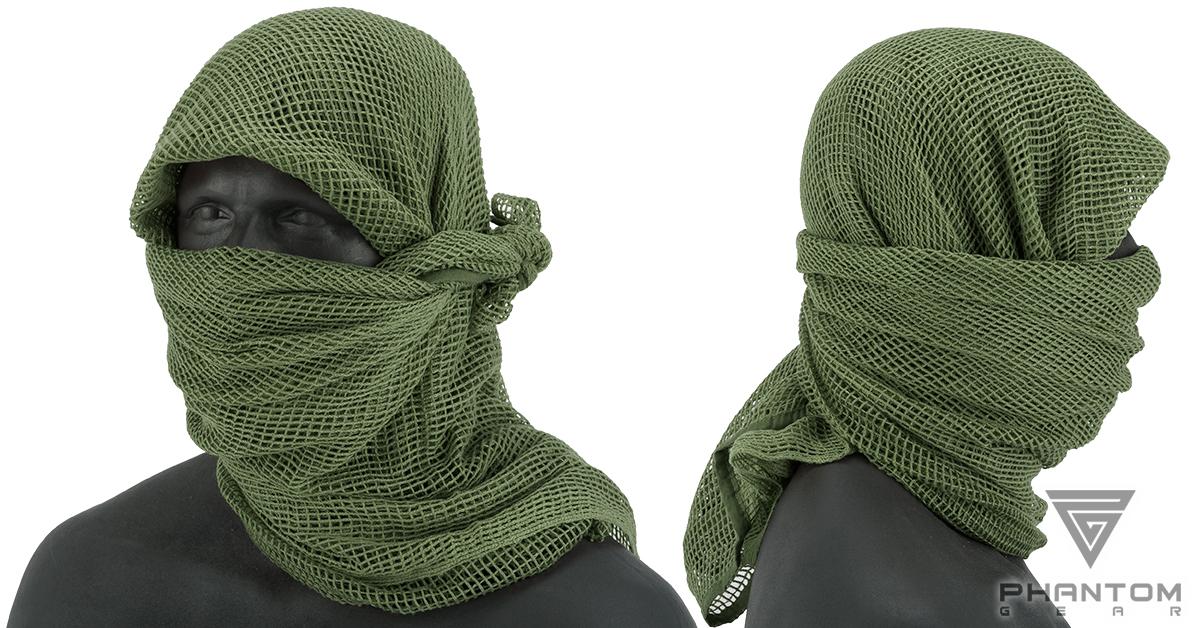 Phantom Gear Perforated Sniper Veil (Color: Foliage Green)