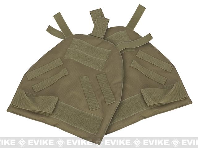 Black Owl Gear / Phantom Shoulder Guards for Interceptor OTV Body Armor / Vests (Color: Tan / Medium)