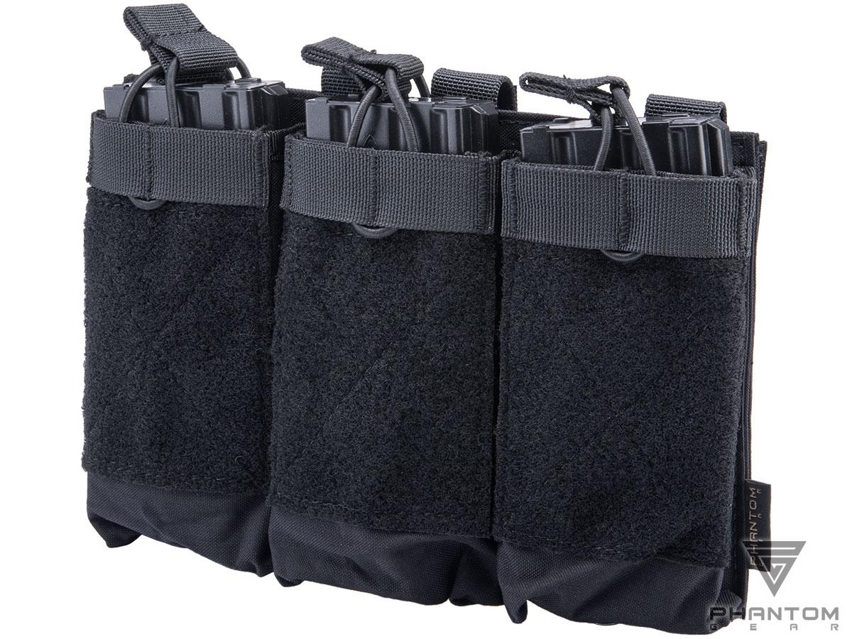 Phantom Gear Triple M4/M16 Open Top Magazine Morale Pouch (Color: Black)