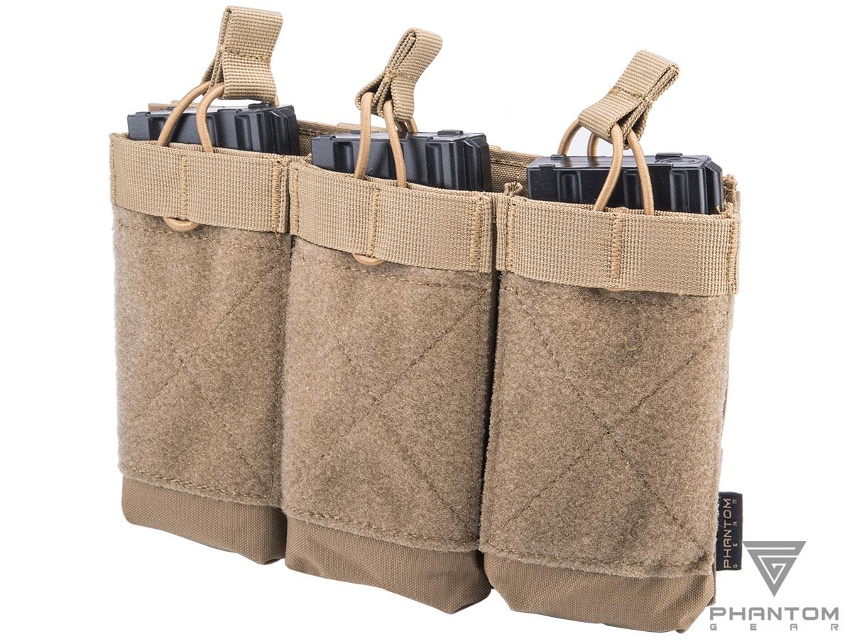 Phantom Gear Triple M4/M16 Open Top Magazine Morale Pouch (Color: Coyote Brown)