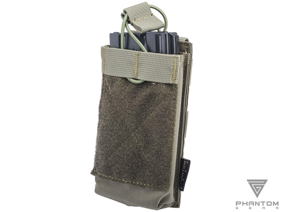 Phantom Gear Single M4/M16 Open Top Magazine Morale Pouch (Color: Ranger Green)