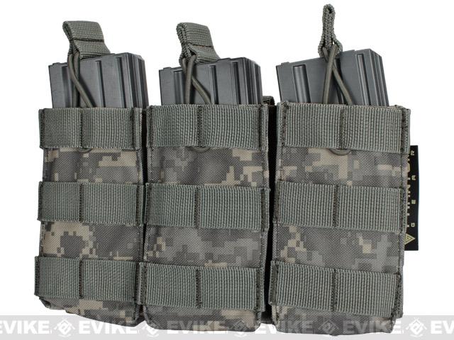 Phantom MOLLE Pouches - Tactical Open Top Triple AR / M4 / M16 Mag Pouch (Color: ACU)