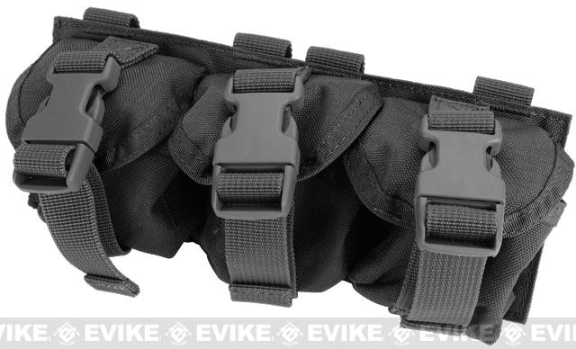Black Owl Gear / Phantom Triple Frag Grenade MOLLE Pouch (Color: Black)