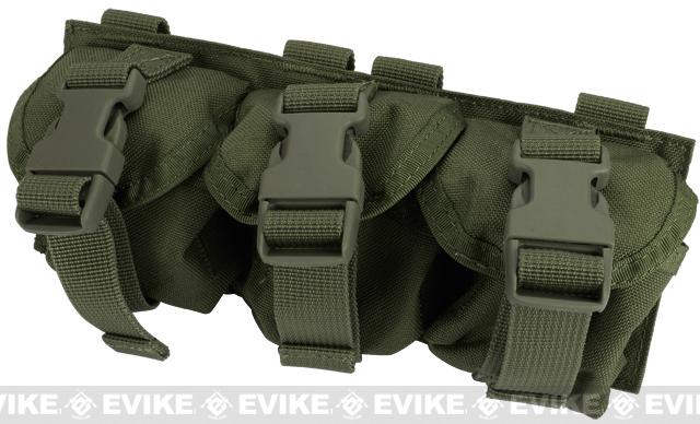 Black Owl Gear / Phantom Triple Frag Grenade MOLLE Pouch (Color: OD Green)