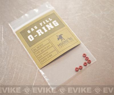 Evike.com Moondog Industries Universal Gas Fill O-Ring Set for Airsoft Gas Gun Magazines (Color: Red)