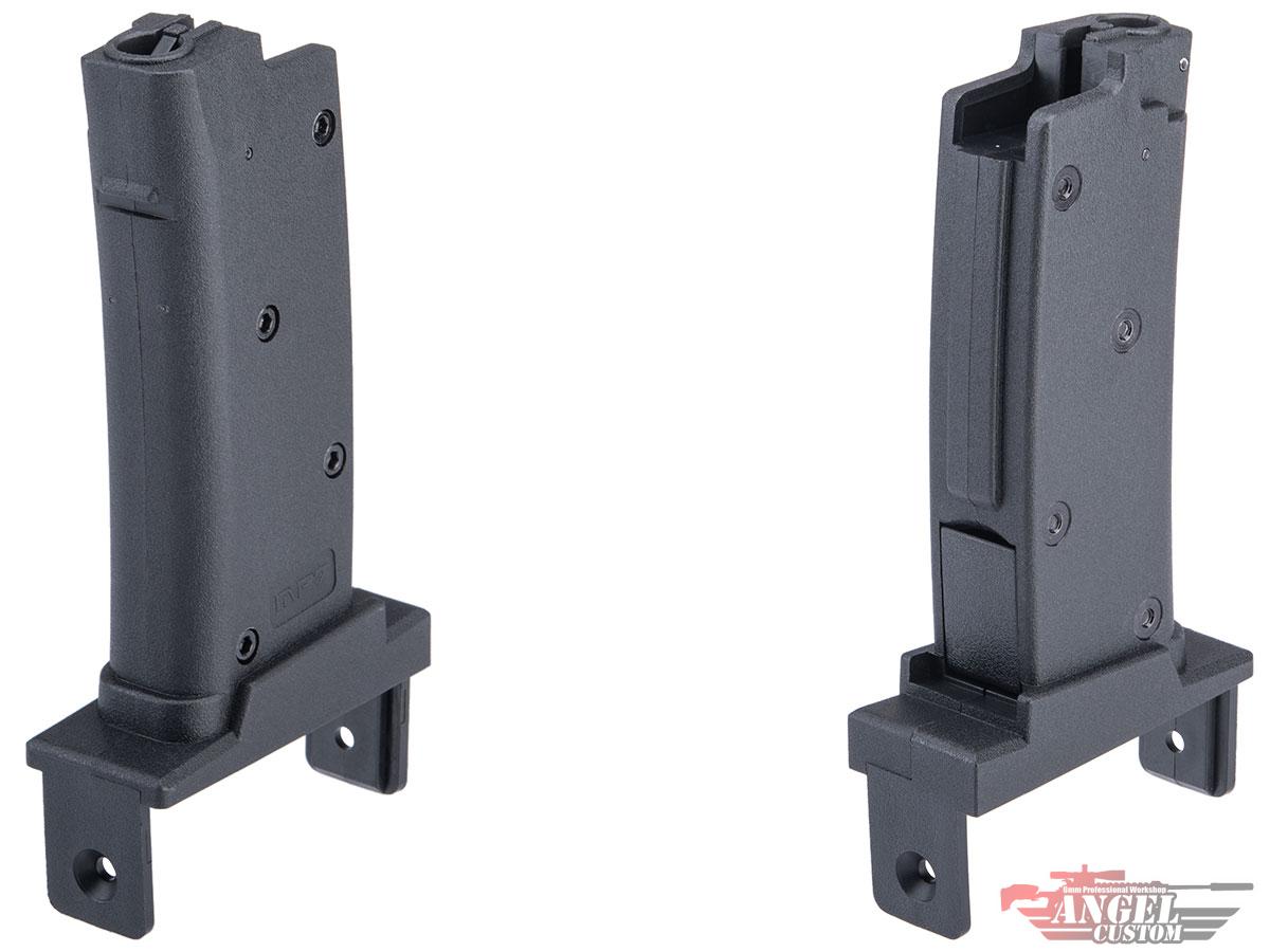 Angel Custom Magazine Adapter for Firestorm / Thunderstorm Airsoft AEG Drum Magazines (Model: Elite Force MP7A1 / Black)