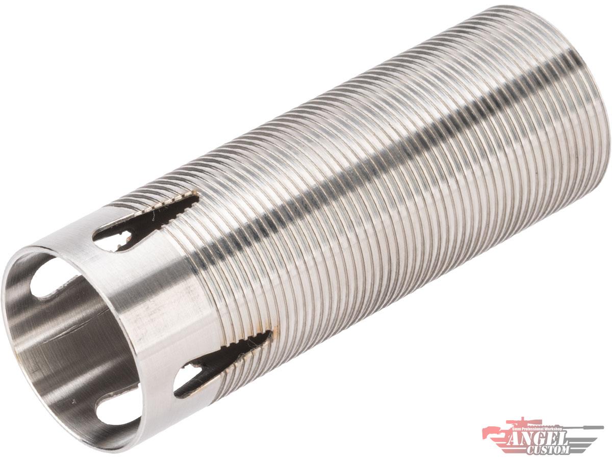 Angel Custom CNC Advanced Stainless Ribbed Airsoft AEG Cylinder (Model: Type 2 / Teardrop)