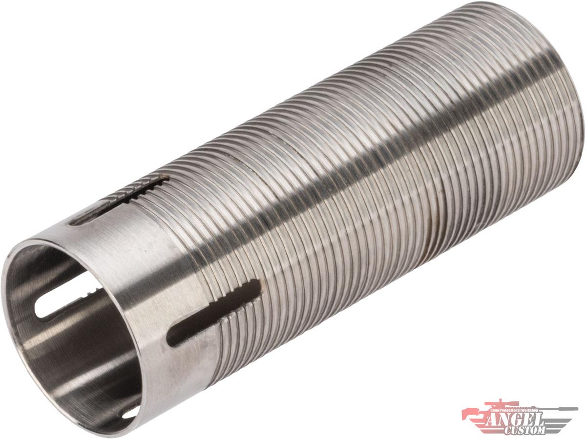 Angel Custom CNC Advanced Stainless Ribbed Airsoft AEG Cylinder (Model: Type 2)