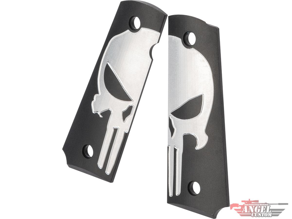 Angel Custom CNC Aluminum Grip Panels for 1911 Airsoft Pistols (Style: SEAL Skull)