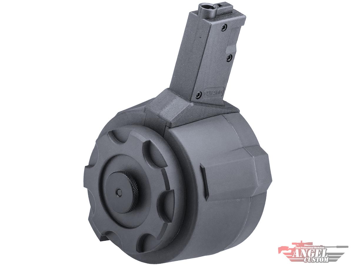 Angel Custom 1500 Round Firestorm Airsoft AEG Drum Flashmag (Model: MP5 Adapter / Black)