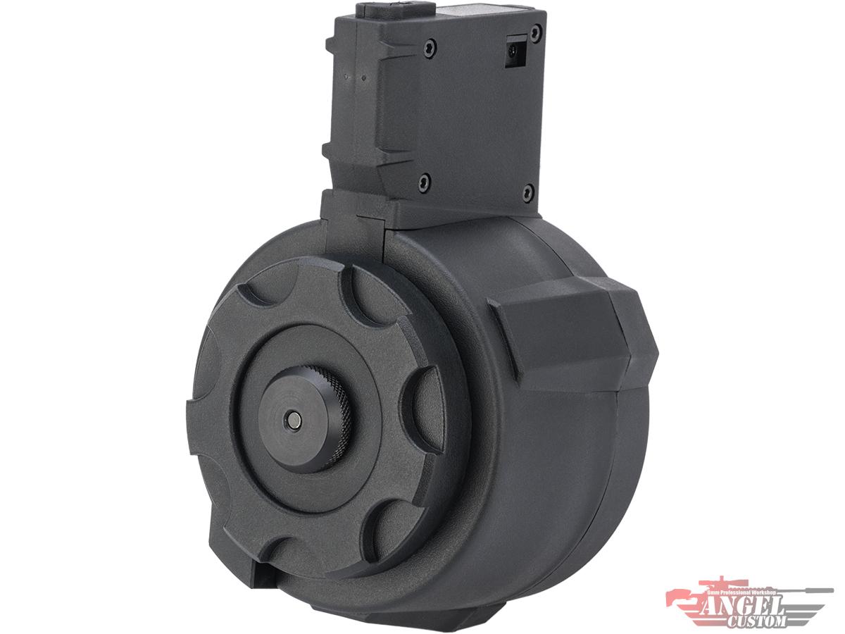 Angel Custom 1500 Round Thunderstorm Electric Winding Drum Magazine (Model: SR-25 Adapter / Black)