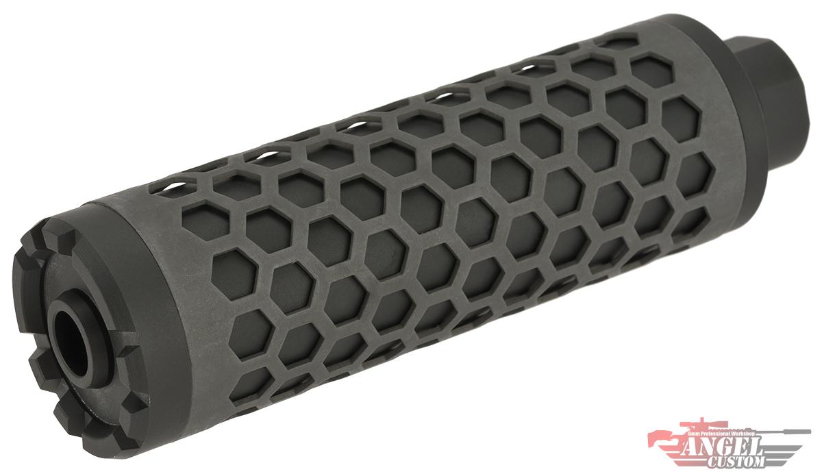 Angel Custom HIVE Airsoft Suppressor Barrel Extension (Model: 130mm / 14mm Neg. / Black)