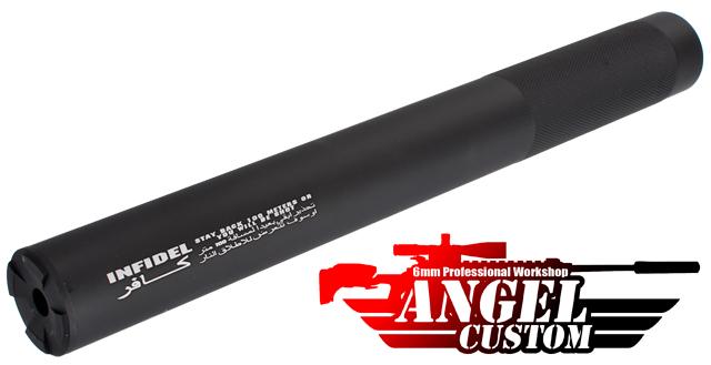Angel Custom Bio-Hazard 320mm CNC Aluminum 14mm Airsoft Mock Silencer (Version: Infidel)